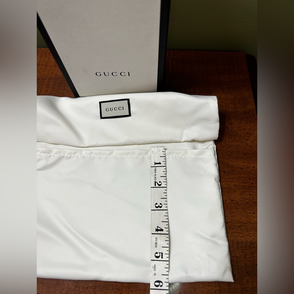 Gucci dust cover long wallet white silky cover black & white wallet box storage - Picture 5 of 9